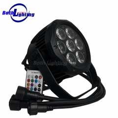 IP65 resistente al agua 7x18w RGBAW UV 6in1 led par light