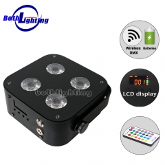 IR4 mini uplights 4X12W Spotlight 4 LED Hex Up-lights com controle remoto DMX e IR sem fio