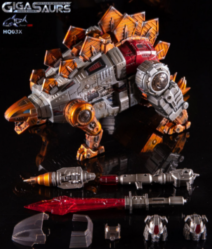 (In stock) Transformers Toy GigaPower GP HQ-03X HQ03X Guttur Snarl Metallic Weathered Version