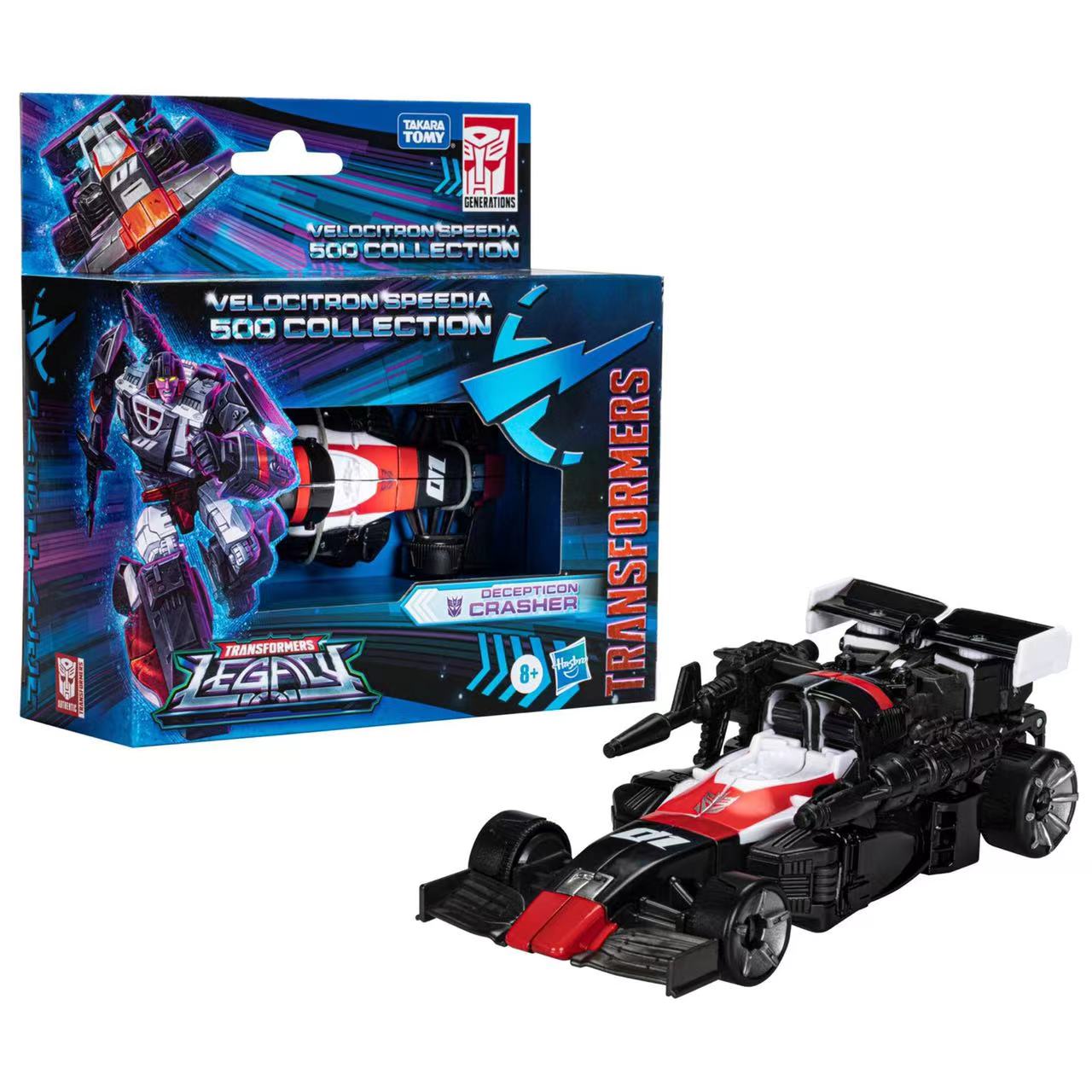 NEW Express Ship HasbroTransformers Legcy Velocitron Speedia 500 Deluxe Crasher