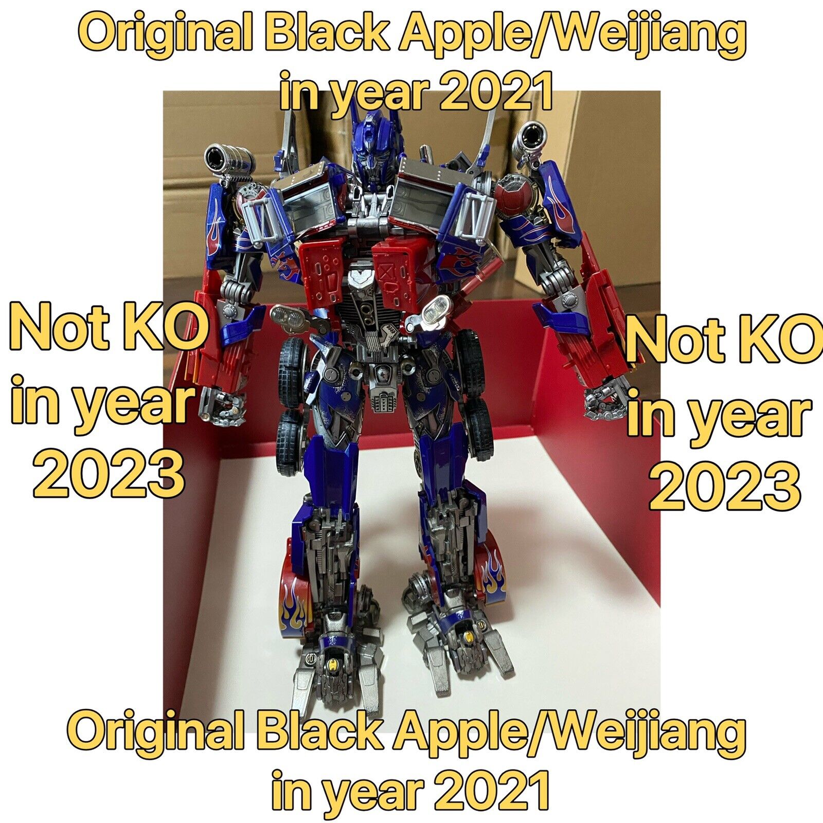 Original (Not KO)WeiJiang Black Apple WJ Oversized MPM-04 MPM04 Optimus Prime OP Commander Thunder Leader