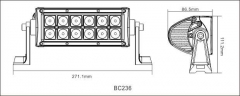 LED work light bar 36W