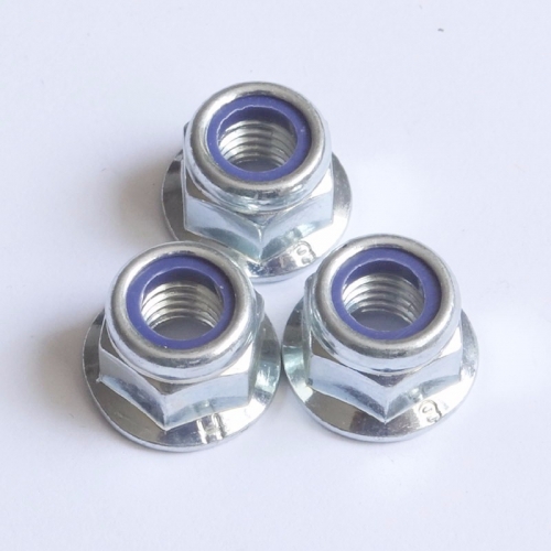 Standard Hex Flange Nylon Insert Lock Nuts made of Steel and Stainless Steel