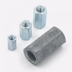 Hex Long Coupling Nut made of Steel and Stainless Steel