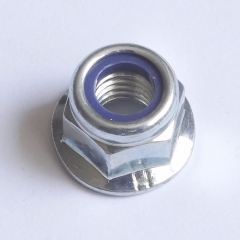 Standard Hex Flange Nylon Insert Lock Nuts made of Steel and Stainless Steel