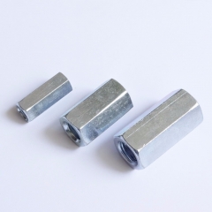 Hex Long Coupling Nut made of Steel and Stainless Steel