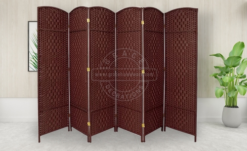 6Panels Hand Woven Room Divider