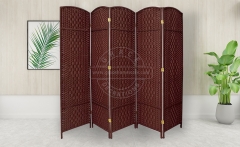 5Panels Hand Woven Room Divider