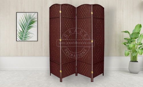 4Panels Hand Woven Room Divider