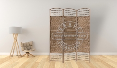 3Panels Hand Woven Room Divider