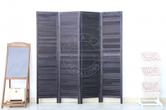 4Panels Rustic Wood Finished Room Divider