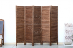 5Panels Rustic Wood Finished Room Divider