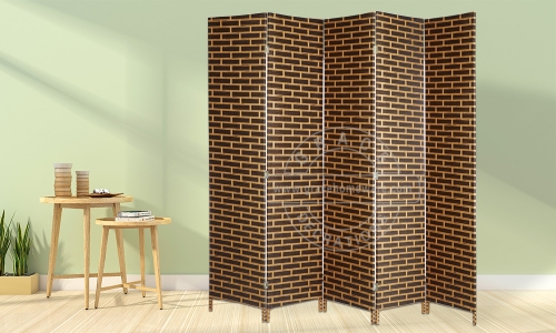 5Panels BRICK Hand Woven Room Divider