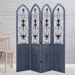 4 Panel Rustic Vintage Decoration Divider Metal Divider