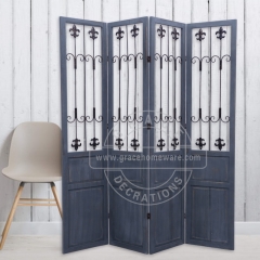 4 Panel Rustic Vintage Decoration Divider Metal Divider