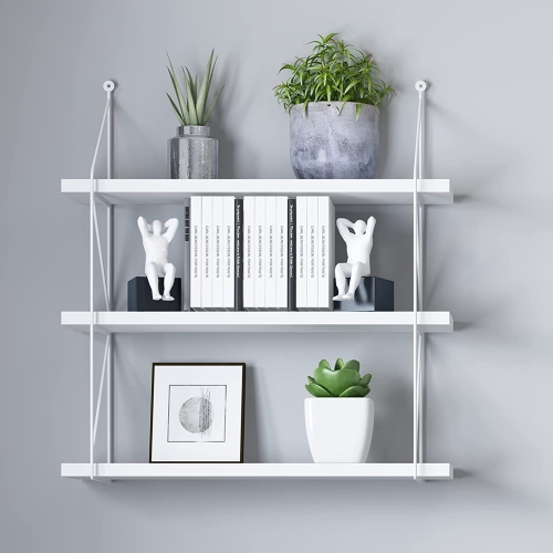 3-Tier Display Wall Shelf White