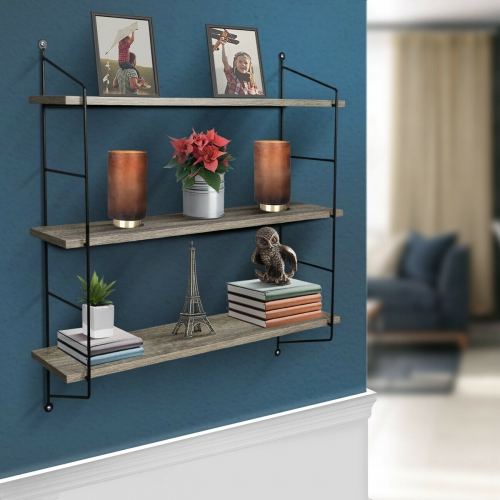 3 Tier Floating Wall Shelf