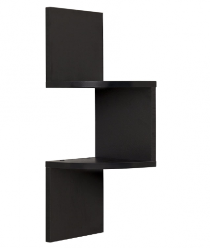 2-Tier Zigzag Corner Shelf Floating Wall-Mounted Shelf