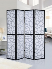 4 Panels Black Room Divider