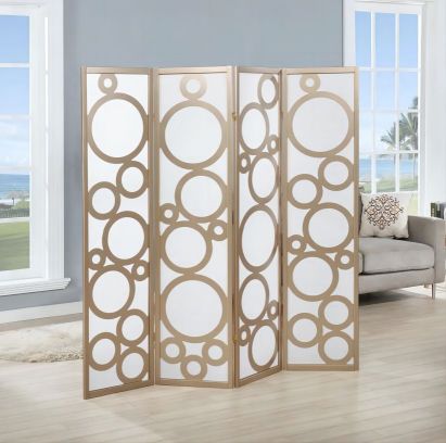 Gold Foldable Room Divider