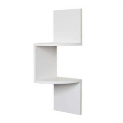 2-Tier Zigzag Corner Shelf Floating Wall-Mounted S...