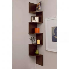 5-Tier Zigzag Corner Shelf Floating Wall-Mounted Shelf