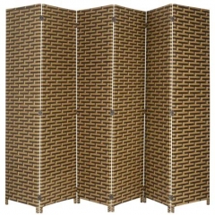 6 PANELS BRICK HAND WOVEN  ROOM DIVIDER