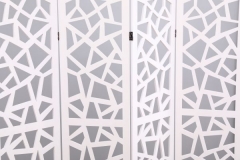 4Panels Cut Out Room Divider In White