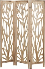 3 Panel Wood Cutout Room Divider