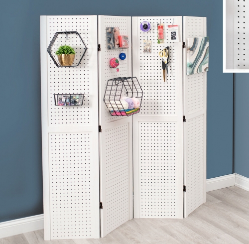 D'Topgrace Pegboard Room Divider