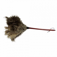 Ostrich feather duster with wood handle