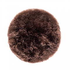 Round sheepskin rugs