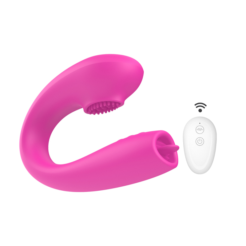 wireless remote control licking U shape vibrator