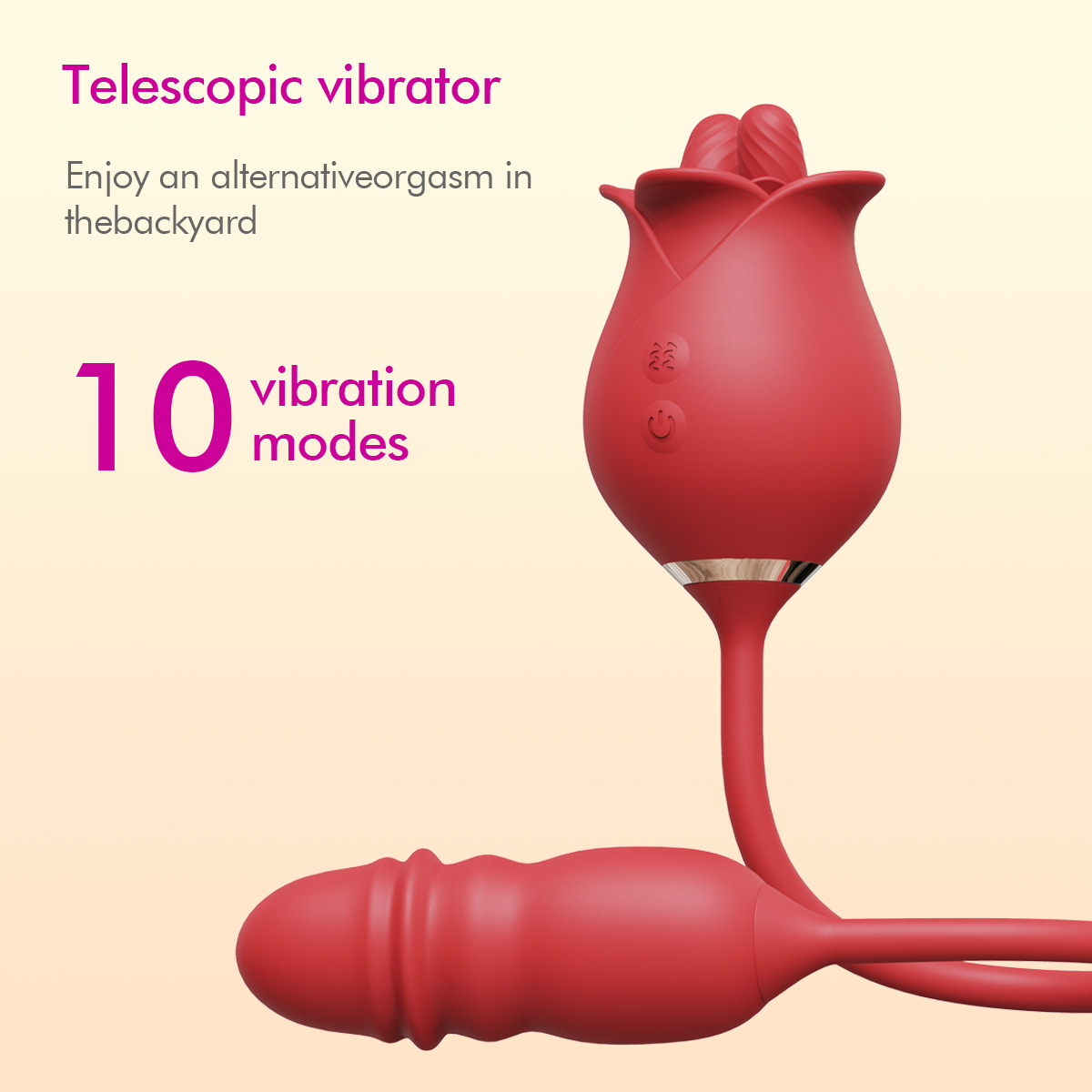 Petting+Telescopic Vibrator