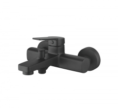 Wall Mount Bathroom Faucet Single Handle Black Matte