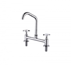 Two Hole Two Handles Kitchen Faucet 8 inch