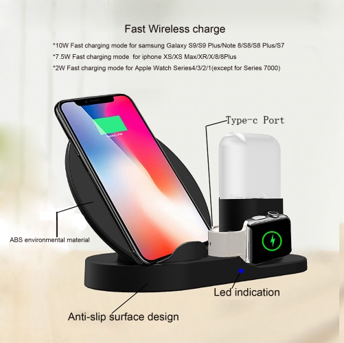 Wireless Charger, Compatible iph one Charger, 3-in-1 Replacement Charging Station for iph one Xs/X Max/XR/X/8/8Plus/Watch