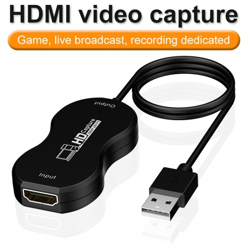 Audio Video Capture Cards HDMI to USB 1080p USB2.0 Record via DSLR Camcorder Action Cam for High Definition Acquisition, Live Broadcasting