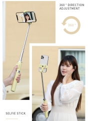 Bluetooth selfie stick with telescopic tripod
