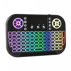 Mini combinación de teclado inalámbrico retroiluminado de 7 colores