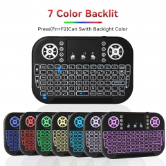 7 Color Backlit Mini Wireless Keyboard Combo