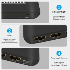 8K HDMI Switcher 2 in 1 out HDMI Switch
