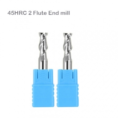 un-coating 45hrc 2 flute end mill