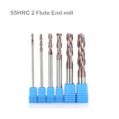 55HRC 6MM 2 flute extra long carbide end mill