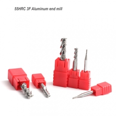 Aluminum carbide end mill 3F 2F 1F