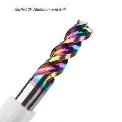 Aluminum carbide end mill 3F 2F 1F