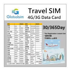 Globalsim Travel SIM  充值