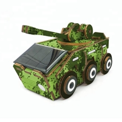 Tanque de juguete educativo con energía solar DIY JBT-S003