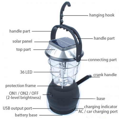 Linterna de Camping Solar C1027S