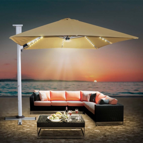 Remote Control Solar ROMA Cantilever Umbrella U106-8S